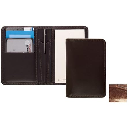 Card Note Case With Pen Brown